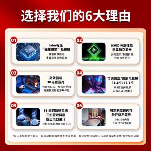 联想拯救者Y7000P/Y7000/R9000P/R720  二手游戏本笔记本电脑 吃鸡办公95新 95新i5-7300H-1050Ti网游R720 16G内存+512G硬盘
