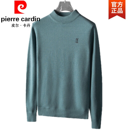 皮尔卡丹（pierre cardin）法国皮尔卡丹高级品质男装 半高领毛衣男打底衫2024秋冬修身加绒 14109黑色(带刺绣) M