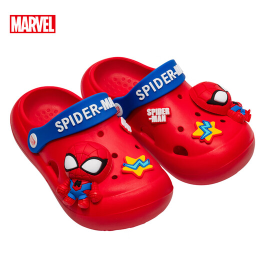 Disney Children's Pantoffeln Kinderlochschuhe Jungen Pantoffeln Baby-Hausschuhe Scheiße fühlen Pantoffeln Kinder nicht rutschend rot
