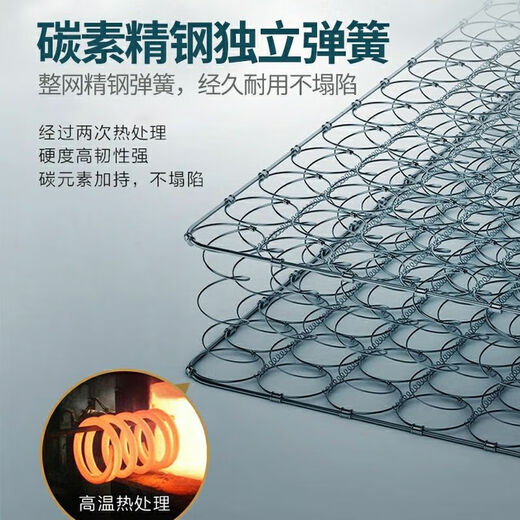 百圣牛席梦思床垫软硬两用20cm厚1.8米1.5m家用双人经济型椰棕弹簧床垫 整网弹簧 20cm厚 1350mm*1900mm