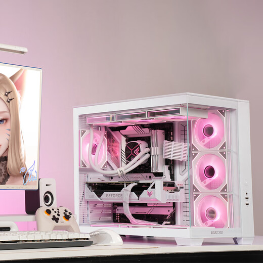 ASUS Ultra7-265KF series RTX5060TI game console/5070TI graphics card ASUS ROG family bucket 4060TI desktop assembly computer DIY host 14600KF+RTX5070+32G丨Configuration three