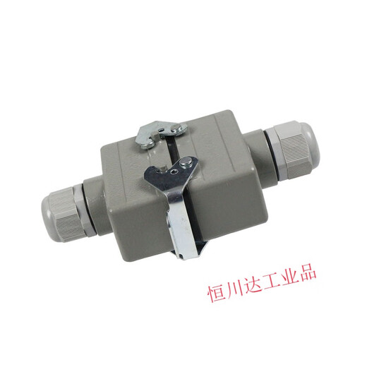 Butt-type rectangular heavy-duty connector HE-4/6/10/16/20/24-core industrial aviation plug male and female complete set 10-core butt