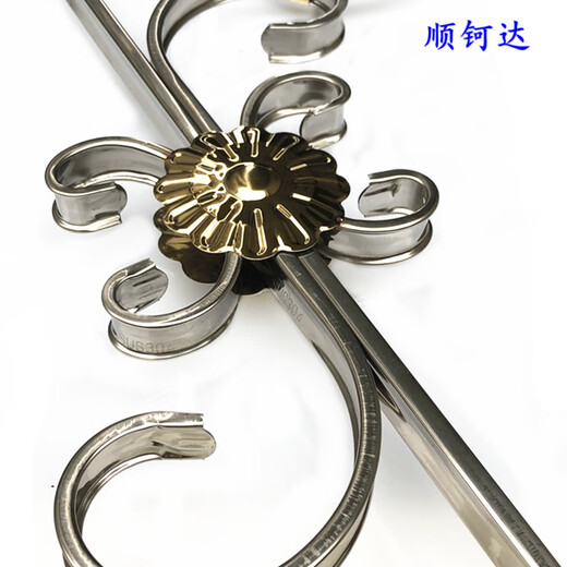 Jilitian stainless steel stair handrail accessories ladder fence guardrail European style decorative flower balcony style Stair column 304 European style No. 6 ladder flower 304