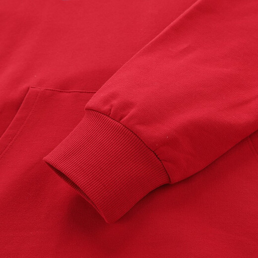 Rabbi parent-child clothing for a family of three, spring and autumn coats, New Year's clothing, New Year's greetings clothing, sweatshirt, hooded mother-daughter clothing, adult red size 165