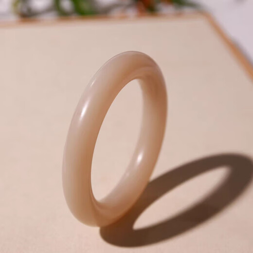 
DR GRAFFCARNY lotus powder Hetian jade bracelet lotus powder bracelet Qinghai lotus pink jade bracelet fat round strip bracelet SN1049 53mm