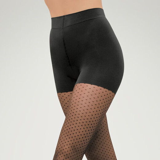 Wolford Control20D geometric polka dot playful black stockings stockings 14984 7005 black S