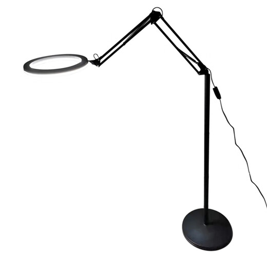 FENGLANQ Lámpara de tatuaje Lámpara de belleza para arte de uñas, tatuaje de pestañas y cejas Lámpara de pie 110VLED Lámpara de trabajo de tatuaje de pestañas facial Blanco 35W Atenuación y ajuste de color con lupa