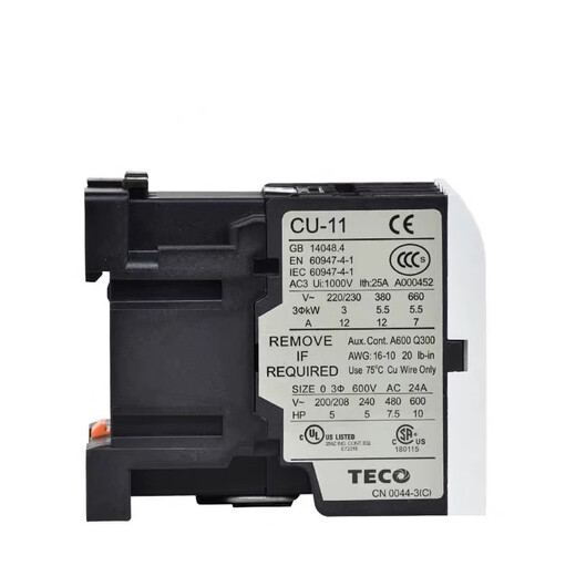 台安TECO电磁交流接触器 CU-11/16/18/23/32R/38/40/50/65/80/90 CU11 一常开13NO 220V