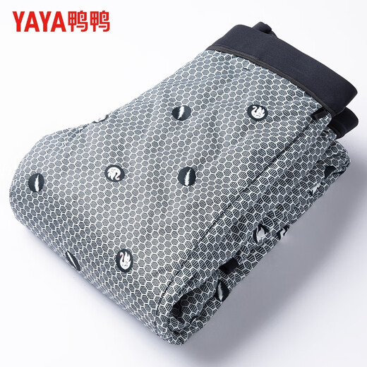 
Duck Duck (YAYA) goose down pants for men thickened straight elastic waist warm winter new casual plush pants 672F black 32