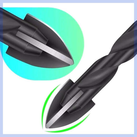 XMSJ custom-made Bawang drill bit 30 cm four-edged triangle alloy cross concrete cement wall special tile drilling and drilling Triangle extension 12200mm2