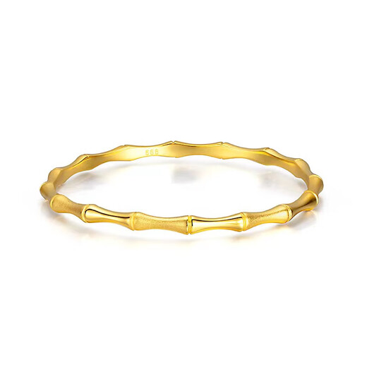 Fat Donglai's same 18k gold bamboo bracelet, new 24K yellow women's style, ancient frosted knotted high steel stamp bracelet 3D bamboo bracelet No. 58