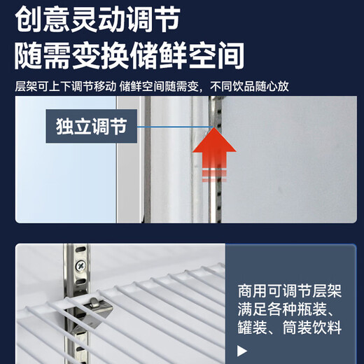 荣事达（Royalstar）展示柜冷藏柜大容量商用饮料柜啤酒超市商超保鲜立式冷藏柜直冷风冷玻璃门陈列柜冰柜展示柜 【728升】双门下机白色【风冷】