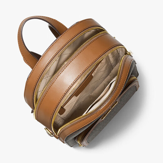 MICHAEL KORS New Year's Gift Luxury MK Women's Bag JAYCEE Large Capacity Backpack Large Dark Brown/Acorn Brown