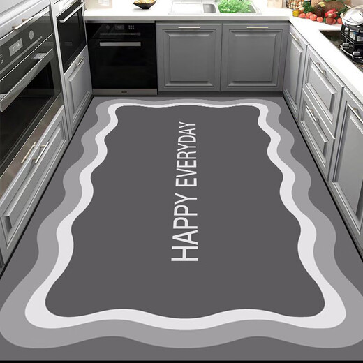 Dongyunlu 2024 new kitchen floor mat silicone bottom kitchen special floor mat absorbs water, oil, and non-slip No. 2 80*160 cm