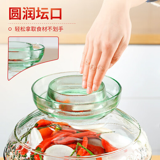 Tianxi (TIANXI) kimchi jar household 15 Jin Jin equal to 0.5 kg thickened sealed round mouth pickle jar pickled egg jar soaking wine bottle glass bottle kimchi jar