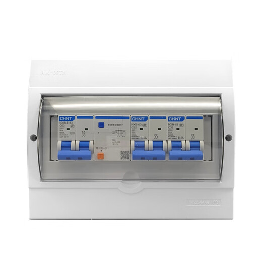 正泰（CHNT）明装家用空开配电箱成套农村照明暗装总成电闸盒漏电开关全套 1漏电+2空开