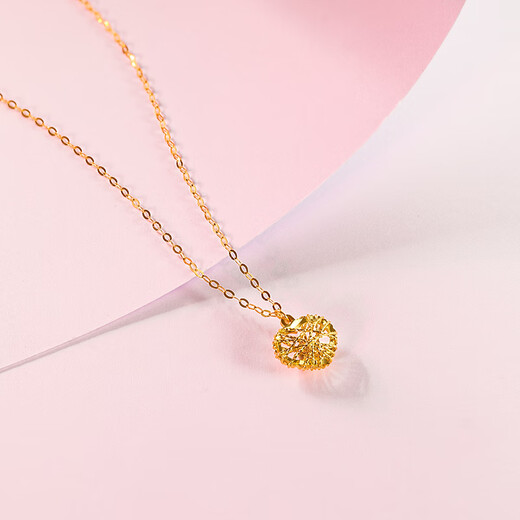 Saturday Blessing 18K Gold Necklace Women's Lottery Gold Love Necklace Women's Day Gift C067935 Yellow 18K Gold About 40+5cm