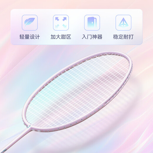 的幸【均衡之刃】羽毛球拍新手初学者超轻专业全碳素均衡耐用羽毛球单 星耀黑 24磅（标准初学者磅数）