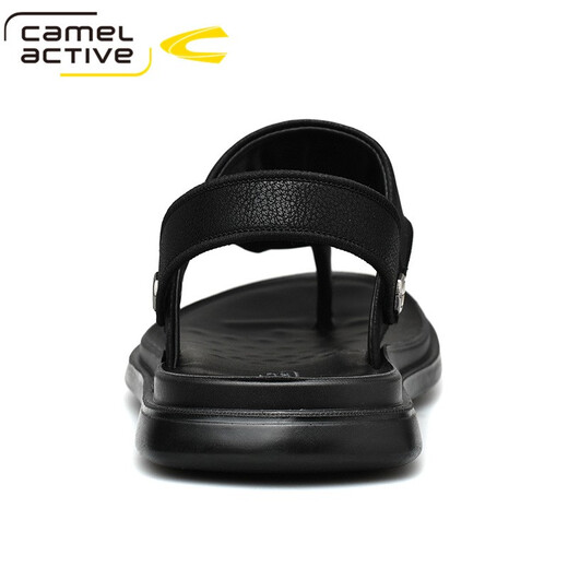 Sandalias de hombres dinámicas de camello alemanes para el verano Nuevos zapatos de playa informales Sandalias sin deslizamiento Sandalias de doble propósito Flip Flip Flopslip 3880 Negro (tamaño de zapato deportivo) 38