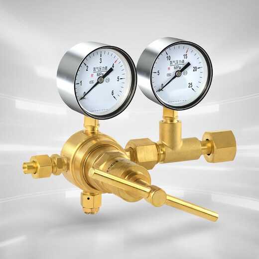 Keruicai Laboratory High Pressure Nitrogen Pressure Reducer 370 Copper Pressure Reducer Air Conditioning Pressure Customizable Nitrogen 370 Pressure Reducer (10-25MPa) 15919