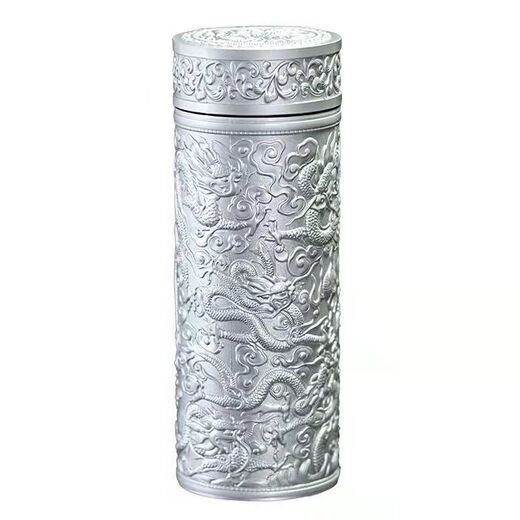 Zsr Baifu Silberbecher Sterling Silber Kowloon Thermometer versilbertes Inneres Boden Haus Umzug Neues Haus Geschenkatmosphäre Praktisches Geschenk Customized Double Color Baifu Silber Cup + Koffer + qualifizierte 350 ml