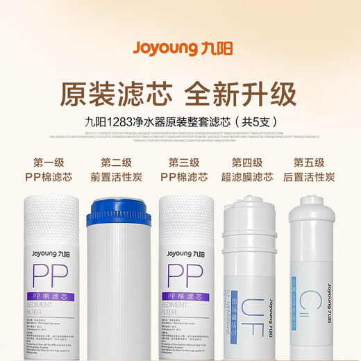 Joyoung Ultrafiltration Wasserreiniger JYW-HC-1283WU/1565WU/1583WU/RC550 Filterelement Verbrauchsmaterial JYW-HC-1283WU-Ultrafiltration Membran Filterelement