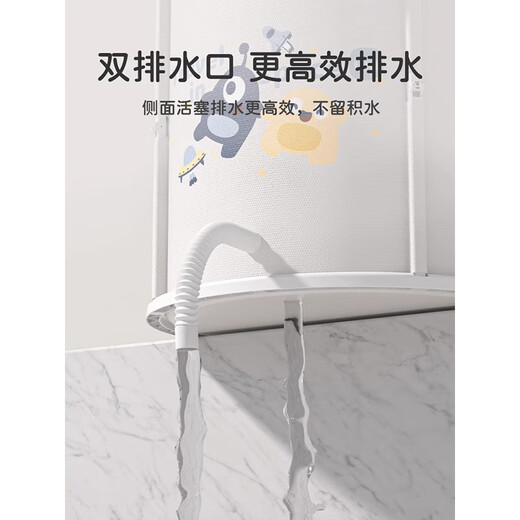 Yuxiang Baby Schwimmeimer Kinderbad Eimer Haushalt Neugeborenes faltbares Schwimmbad Baby Bad Eimer Bad Bad Eimer Z Super groß + doppelschichtige Verstellbarer Halsring + 20 Badebeutel