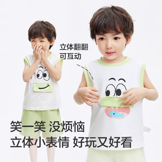 Balabala baby short-sleeved suit boys T-shirt summer children's pants 2024 children's clothing fashionable 208224119103
