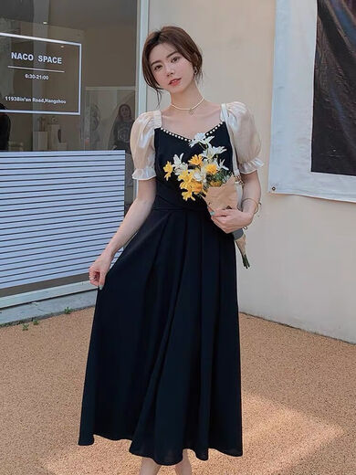Lpox-Kleid Sommer Frauen 2025 neues Kleid mit kurzärärmern