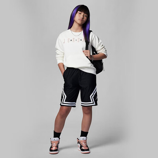 耐克（NIKE）Nike耐克2022年JORDAN AIR 女大童加绒圆领上衣 F FD9273-133 XS