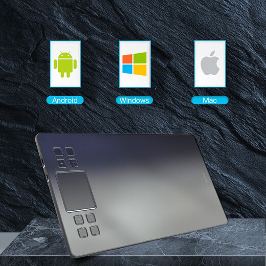 VEIKK digital tablet T50 hand-drawing tablet smart hand-drawing tablet touch button dual operation sensitive and smooth 10x6 inches can be connected to mobile phones and tablets matte paper-like feel black