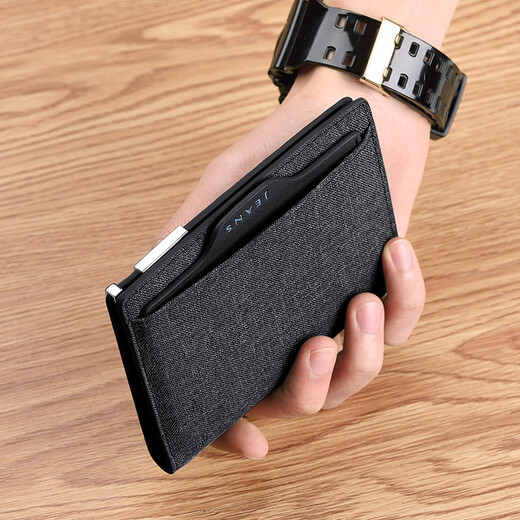 Williampolo Kartenbeutel Männer Leinwand Herrenzertifikat Tasche Führerschein Leder-Hülle Clip-Karten-Taschen Brieftasche 520 Geschenk Neujahr Geschenk blau-freie Reißverschlussbeutel mit Führerscheinkartenclip