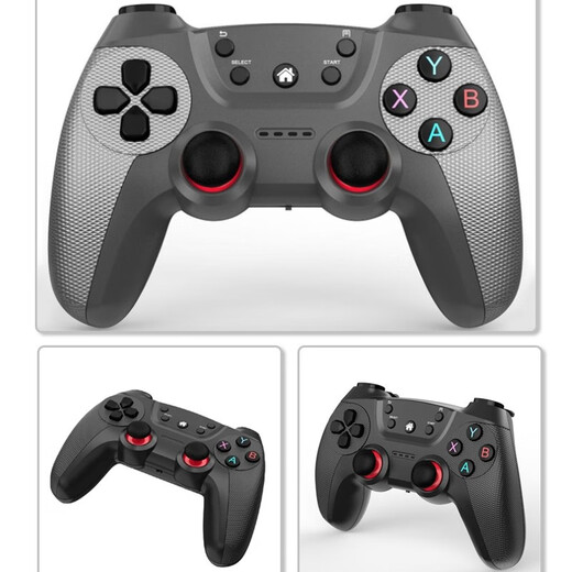 AIRWORLD Universal Wireless Game Controller Compatible Supports Win Computer PC Android Mobile TV TV Box Steam Cloud System Battle Black USB Receiver + Mobile Phone OTG Adapter