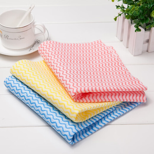 Qingyou Export Large Size Kitchen Paper Lazy Rag Disposable Water Absorbent Not Easy to Lose Lint Clean Dishwashing Cloth Not Easy to Stain Oil QY-051 Non-Woven Fabric 35x60cm (30 pieces)
