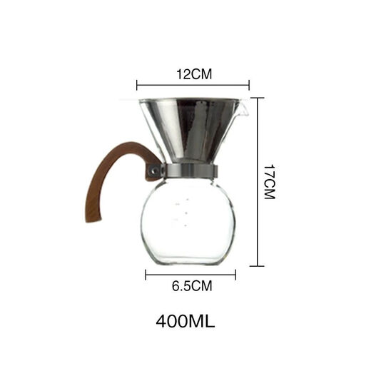 Xinyun Jiameng hand-written pot coffee pot drip coffee filter double-layer stainless steel filter paper made of one-room kiln One-room kiln FH-2011M hand-written pot 400ml