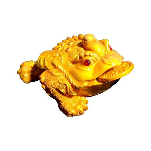 Qingtianwenyue creative tea pet ornaments to attract wealth, color-changing golden toad, three-legged color-changing tea set, tea table, tea tray, tea ceremony accessories, tea toy, solid, solid large golden toad (turns golden, about 13cm long)