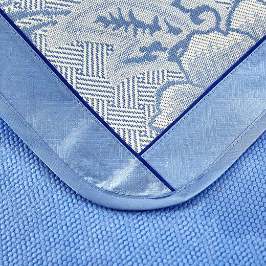 Youyi Shang classic jacquard ice silk mat three-piece set foldable blue 180*198cm Youyi Shang classic jacquard ice silk mat three-piece set foldable blue 180*198cm