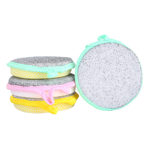 Chuku Baijie Yuanbao towel dishwashing brush double-sided cleaning Yuanbao towel absorbent rag kitchen cleaning dishwashing sponge scouring pad 1