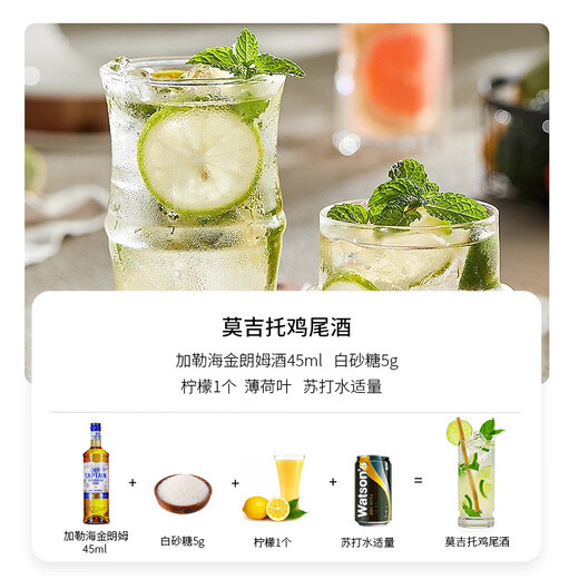 欧帅六大基酒组合 鸡尾酒调酒套装 威士忌 龙舌兰 金酒花式调酒搭配 莫吉托鸡尾酒700mL1瓶
