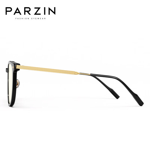 Gafas de luz anti-luces de Parzina (Parzina) para hombres y mujeres, marco grande sin maquillaje, blanqueamiento, teléfono móvil gafas de protección de radiación informática 15861 Negro brillante