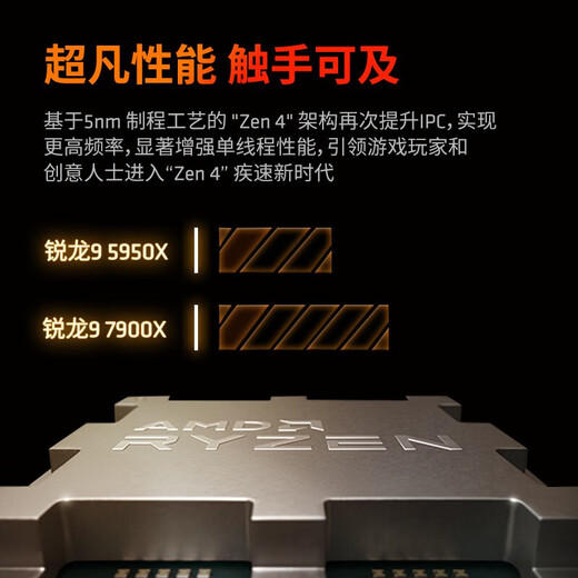 AMD Ryzen series gaming processors 7500F 9600X 9700X 7800X3D 9800X3D and other CPUs are brand new and authentic. Three-year warranty (free silicone grease) R9 7900X brand new in box