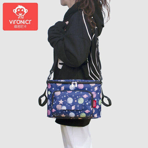 
VIR0NICR Vironicr stroller bag storage bag trolley bag mommy bag storage bag storage bag baby stroller bag universal black