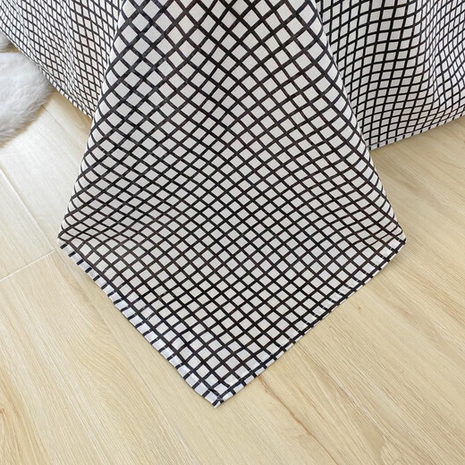 Yalu bed four-piece set, single simple hair-furted sheets and quilt covers, 4-piece set, double quilt winter quilt covers, bedding, cute coal balls, HS [buy 2 pieces and convenient to change] 1.8m four-piece set [quilt cover 180x220cm]