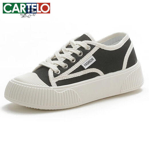 CARTELO brand casual shoes for women 2024 summer breathable canvas women's shoes versatile non-slip white shoes spring sports shoes for women beige 9923 35