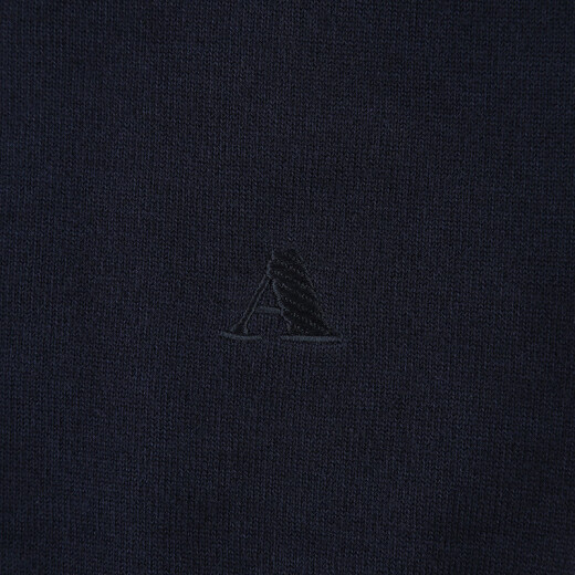 AQUASCUTUM/雅格狮丹秋冬新品男士保暖长袖纯绵羊毛针织衫Q4867EI041 深蓝39 S