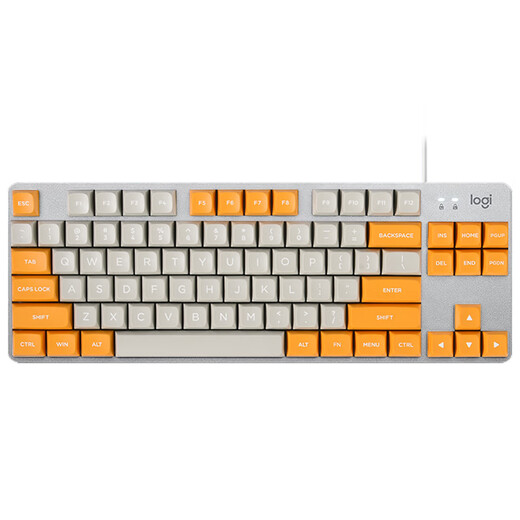 Logitech K835 Mechanische Tastatur Kabel gezeugt Gaming E-Sporttastatur 84 Taste Computer Office Tastatur Personalisierte PBT-Tastaturgeschenk für Jungen Freundin K835 Blue Orange Keycap Version Green Achse