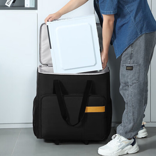 BUBM desktop computer bag host bag GeekPro/Lingyue e-sports gaming chassis 27-inch monitor keyboard and mouse preparation peripheral storage box Removable universal wheel pull rod model