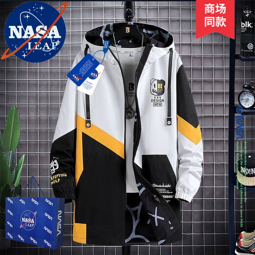 NASA LEAP windbreaker for men NA22 black 3XL (recommended 145-180 Jin Jin equals 0.5 kg)