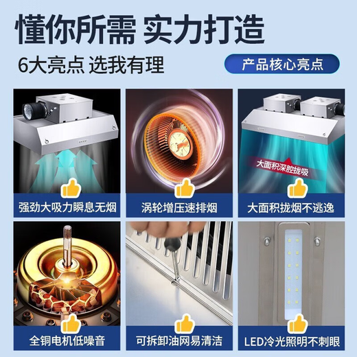 Guanhua [Installation de porte-à-porte gratuite] Purificage de haine commerciale Purificateur intégré en acier inoxydable en acier rural rural Stove Earth Stove Hotel Catering Cuisine Grande Aspiration Fan Hood Personnalisation