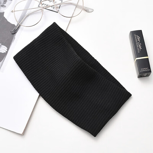 Hongyun star's same style sports headband for men, trendy sweat-absorbent headscarf, summer headband, running face wash headband, black headband F055